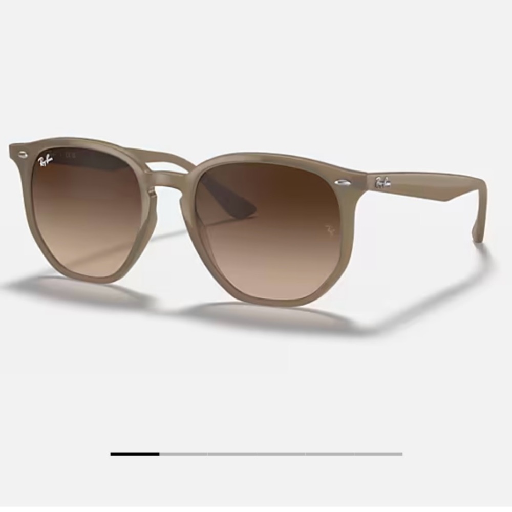 Ray-Ban RB4306 Polished Beige with Dark Brown Lenses